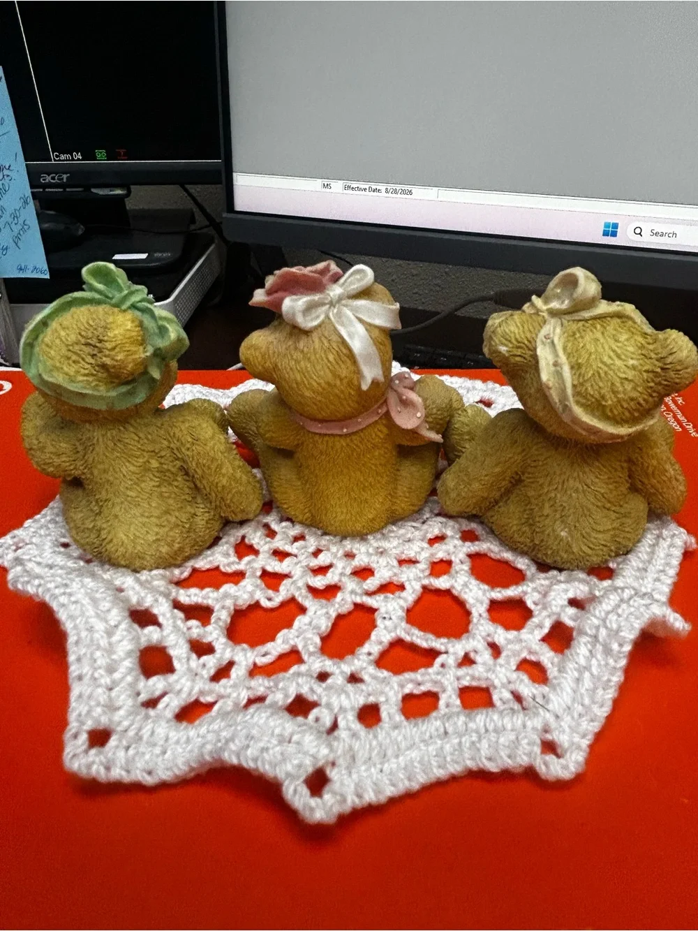 Cherished Teddies set of 3  2-12/“ tall